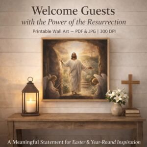 Home 31 He Is Risen Easter Wall Art Printable and Christian Home Decor
