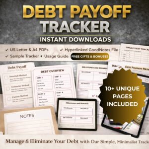 Home 29 Debt Payoff Tracker and Budget Template Bundle